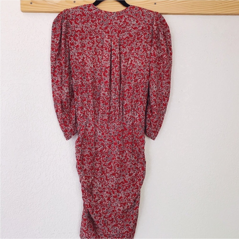 ba&sh Crystal Mini Dress in Cranberry Floral - Picture 15 of 16